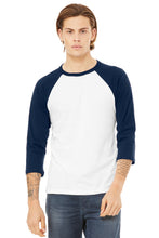 Load image into Gallery viewer, BELLA+CANVAS ® Unisex 3/4-Sleeve Baseball Tee. BC3200