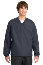 Load image into Gallery viewer, Sport-Tek ® V-Neck Raglan Wind Shirt. JST72