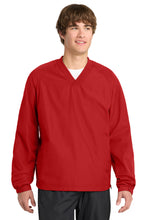 Load image into Gallery viewer, Sport-Tek ® V-Neck Raglan Wind Shirt. JST72