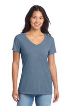 Load image into Gallery viewer, Port & Co ® Women's Beach Wash ® Garment-Dyed V-Neck Tee LPC099V