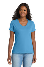 Load image into Gallery viewer, Port & Co ® Women's Performance Blend V-Neck Tee. LPC381V