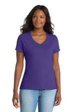 Load image into Gallery viewer, Port & Co ® Women's Performance Blend V-Neck Tee. LPC381V