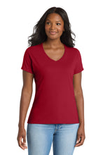 Load image into Gallery viewer, Port & Co ® Women's Performance Blend V-Neck Tee. LPC381V