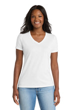 Load image into Gallery viewer, Port & Co ® Women's Performance Blend V-Neck Tee. LPC381V