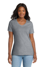 Load image into Gallery viewer, Port & Co ® Women's Core Cotton V-Neck Tee. LPC54V