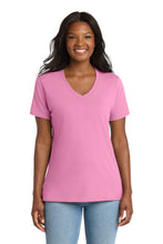 Load image into Gallery viewer, Port & Co ® Women's Core Cotton V-Neck Tee. LPC54V