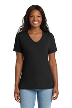 Load image into Gallery viewer, Port & Co ® Women's Core Cotton V-Neck Tee. LPC54V