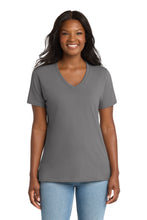 Load image into Gallery viewer, Port & Co ® Women's Core Cotton V-Neck Tee. LPC54V