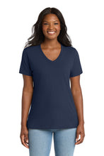 Load image into Gallery viewer, Port & Co ® Women's Core Cotton V-Neck Tee. LPC54V