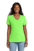 Load image into Gallery viewer, Port & Co ® Women's Core Cotton V-Neck Tee. LPC54V