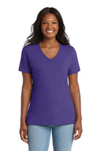 Load image into Gallery viewer, Port & Co ® Women's Core Cotton V-Neck Tee. LPC54V