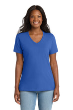 Load image into Gallery viewer, Port & Co ® Women's Core Cotton V-Neck Tee. LPC54V