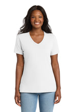Load image into Gallery viewer, Port & Co ® Women's Core Cotton V-Neck Tee. LPC54V