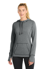 Load image into Gallery viewer, Sport-Tek ® Women's PosiCharge ® Tri-Blend Wicking Fleece Hooded Pullover. LST296