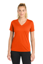 Load image into Gallery viewer, Sport-Tek ® Women's PosiCharge ® RacerMesh ® V-Neck Tee. LST340