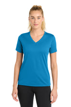 Load image into Gallery viewer, Sport-Tek ® Women's PosiCharge ® RacerMesh ® V-Neck Tee. LST340