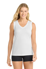 Load image into Gallery viewer, Sport-Tek ® Women's Sleeveless PosiCharge ® Competitor™ V-Neck Tee. LST352