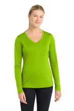 Load image into Gallery viewer, Sport-Tek ® Women's Long Sleeve PosiCharge ® Competitor™ V-Neck Tee. LST353LS