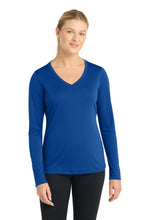 Load image into Gallery viewer, Sport-Tek ® Women's Long Sleeve PosiCharge ® Competitor™ V-Neck Tee. LST353LS