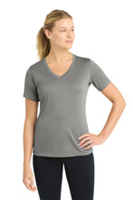 Load image into Gallery viewer, Sport-Tek ® Women's PosiCharge ® Competitor™ V-Neck Tee. LST353