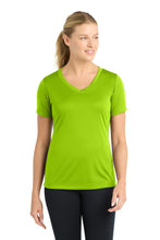 Load image into Gallery viewer, Sport-Tek ® Women's PosiCharge ® Competitor™ V-Neck Tee. LST353