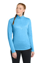 Load image into Gallery viewer, Sport-Tek ® Women's PosiCharge ® Tri-Blend Wicking 1/4-Zip Pullover. LST407