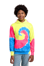 Load image into Gallery viewer, Port & Co ® Youth Tie-Dye Pullover Hooded Sweatshirt. PC146Y