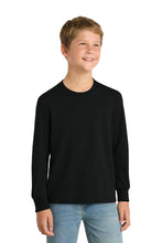 Load image into Gallery viewer, Port & Co ® Youth Long Sleeve Core Cotton Tee. PC54YLS