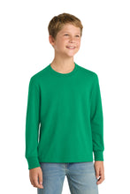 Load image into Gallery viewer, Port & Co ® Youth Long Sleeve Core Cotton Tee. PC54YLS