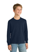 Load image into Gallery viewer, Port & Co ® Youth Long Sleeve Core Cotton Tee. PC54YLS