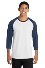 Load image into Gallery viewer, Port & Co ® Core Blend 3/4-Sleeve Raglan Tee. PC55RS