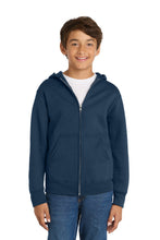 Load image into Gallery viewer, Port & Co ® Youth Core Fleece Full-Zip Hooded Sweatshirt PC78YZH