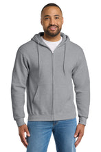 Load image into Gallery viewer, Port & Co ® Tall Essential Fleece Full-Zip Hooded Sweatshirt. PC90ZHT