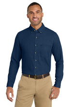 Load image into Gallery viewer, Port & Co ® Long Sleeve Value Denim Shirt. SP10