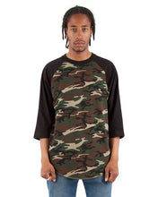 Load image into Gallery viewer, Unisex Camo Raglan Tee
