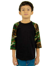Load image into Gallery viewer, Youth Camo Raglan Tee

