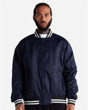 Load image into Gallery viewer, Unisex Collared Varsity Jacket
