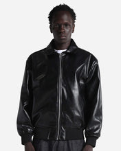 Load image into Gallery viewer, Unisex PU Leather Collared Varsity Jacket
