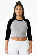 Load image into Gallery viewer, BELLA+CANVAS ®  Women's Micro Rib 3/4 Raglan Baby Tee BC1200

