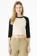 Load image into Gallery viewer, BELLA+CANVAS ®  Women's Micro Rib 3/4 Raglan Baby Tee BC1200
