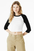 Load image into Gallery viewer, BELLA+CANVAS ®  Women's Micro Rib 3/4 Raglan Baby Tee BC1200
