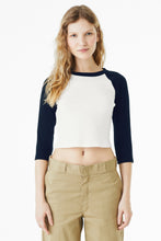 Load image into Gallery viewer, BELLA+CANVAS ®  Women's Micro Rib 3/4 Raglan Baby Tee BC1200
