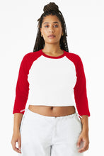 Load image into Gallery viewer, BELLA+CANVAS ®  Women's Micro Rib 3/4 Raglan Baby Tee BC1200
