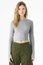 Load image into Gallery viewer, BELLA+CANVAS ®  Women's Micro Rib Long Sleeve Baby Tee BC1501
