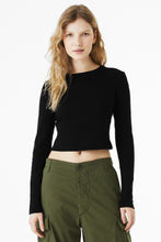 Load image into Gallery viewer, BELLA+CANVAS ®  Women's Micro Rib Long Sleeve Baby Tee BC1501
