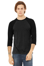 Load image into Gallery viewer, BELLA+CANVAS  ®  Unisex 3/4-Sleeve Baseball Tee. BC3200
