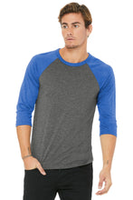 Load image into Gallery viewer, BELLA+CANVAS  ®  Unisex 3/4-Sleeve Baseball Tee. BC3200

