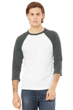 Load image into Gallery viewer, BELLA+CANVAS  ®  Unisex 3/4-Sleeve Baseball Tee. BC3200
