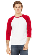 Load image into Gallery viewer, BELLA+CANVAS  ®  Unisex 3/4-Sleeve Baseball Tee. BC3200
