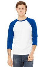 Load image into Gallery viewer, BELLA+CANVAS  ®  Unisex 3/4-Sleeve Baseball Tee. BC3200
